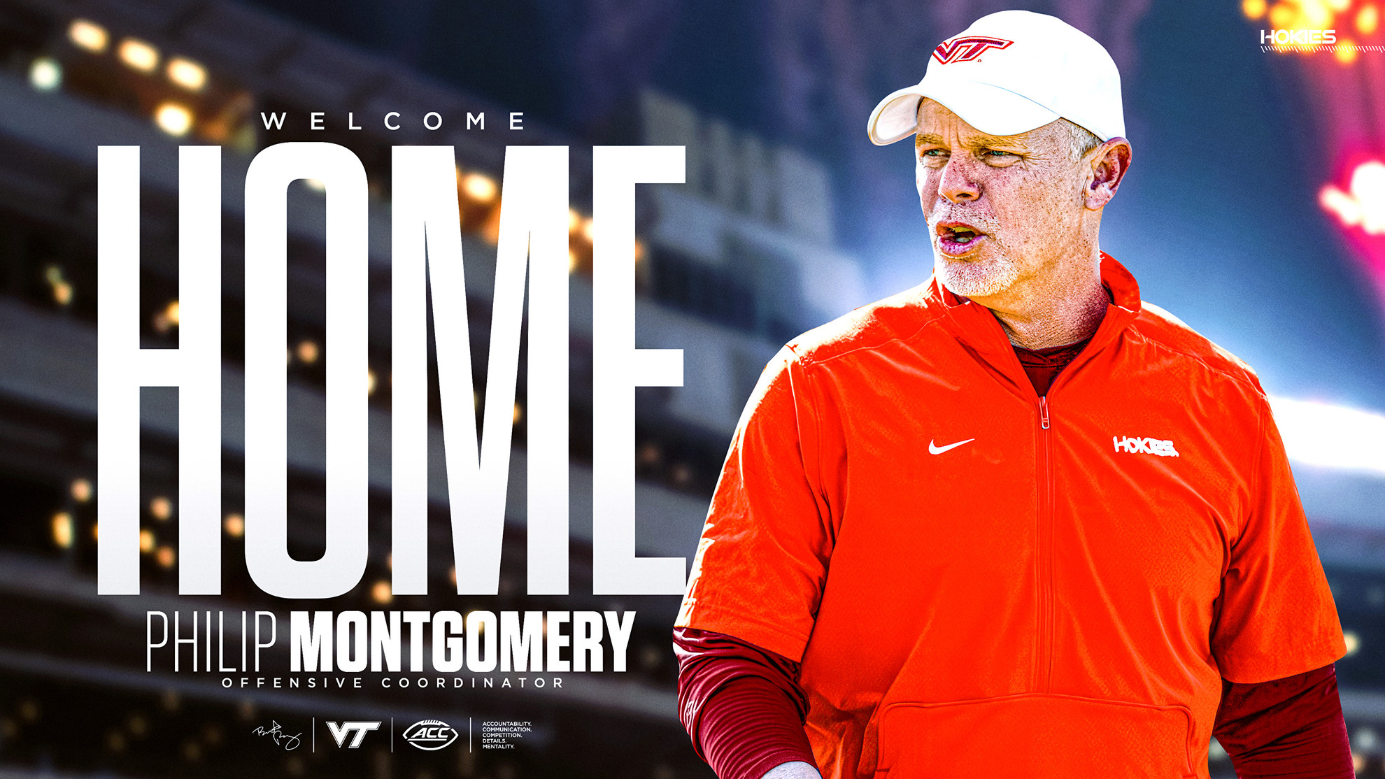 Head Coach Brent Pry announces Philip Montgomery as offensive coordinator - VT hokiesports.com