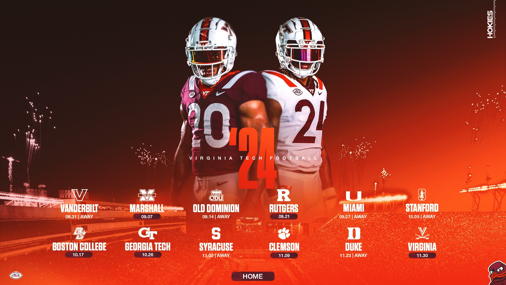 Virginia Tech Footballs 2024 Schedule Finalized Virginia Tech Athletics 9323