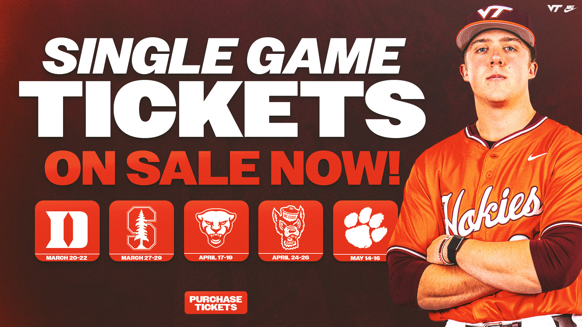 Virginia Tech baseball single-game tickets on sale for 2026