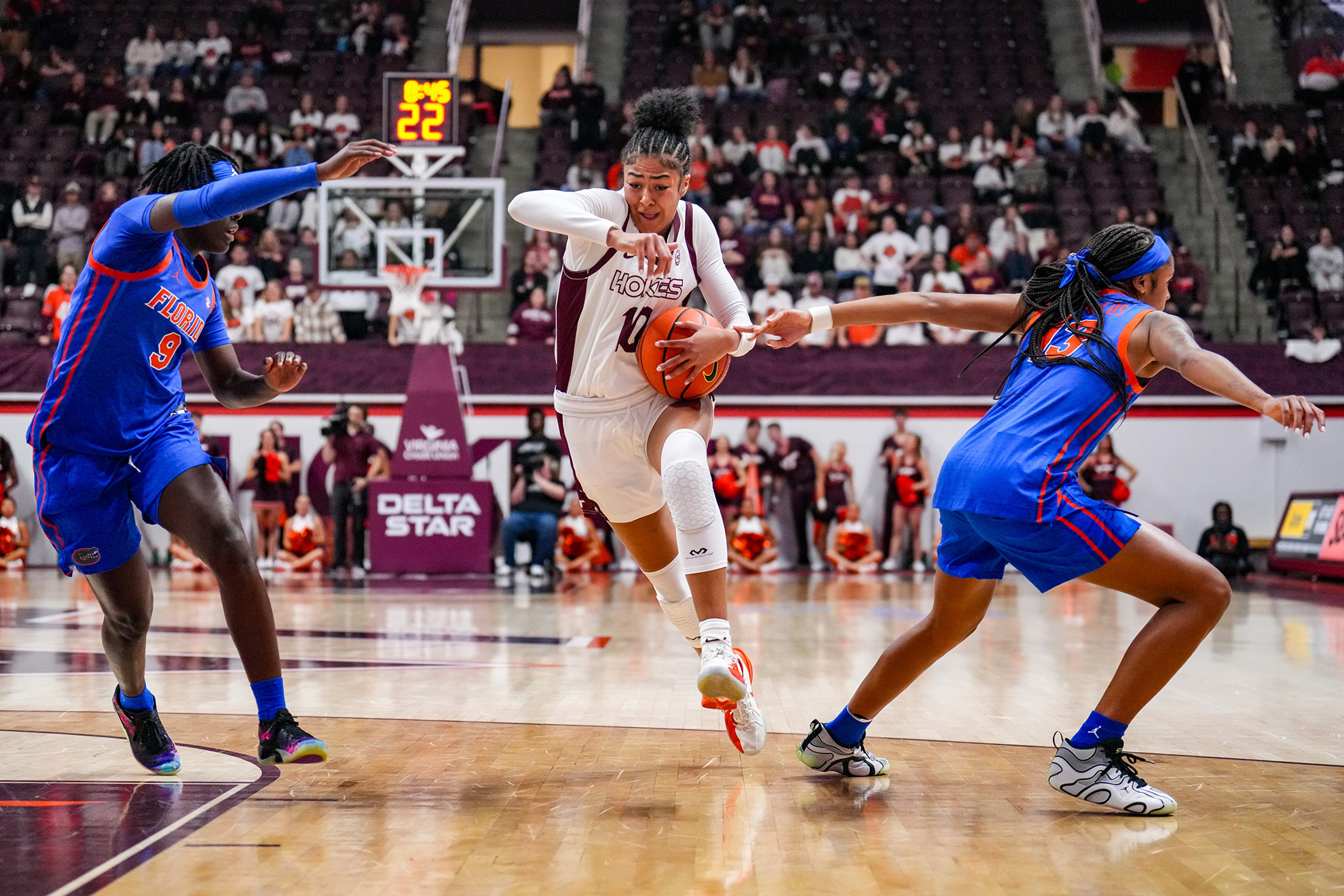 Virginia Tech Women’s Basketball Triumphs Over Florida 68-64 in ACC/SEC Challenge