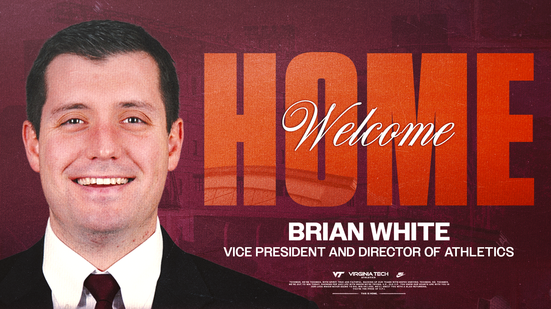 Brian White named Virginia Tech’s Vice President and Director of Athletics - Virginia Tech Athletics image